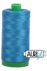 Aurifil Mako 40wt 2-ply Cotton 1000 m 1094 yd. spool - 1125 Medium Teal